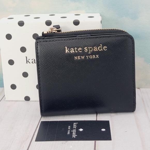 kate spade Handbags - NWT Kate Spade Black L-Zip Bifold Cameron Wallet